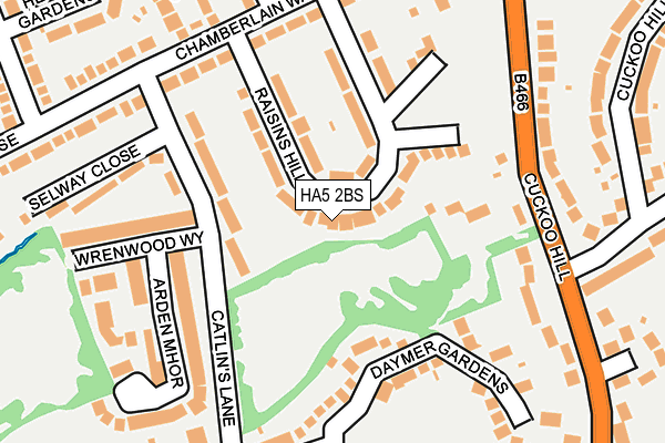 HA5 2BS map - OS OpenMap – Local (Ordnance Survey)