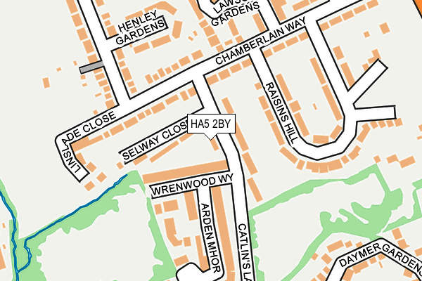 HA5 2BY map - OS OpenMap – Local (Ordnance Survey)