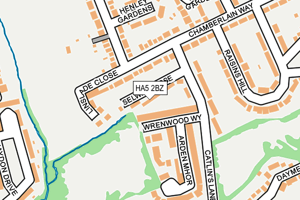 HA5 2BZ map - OS OpenMap – Local (Ordnance Survey)