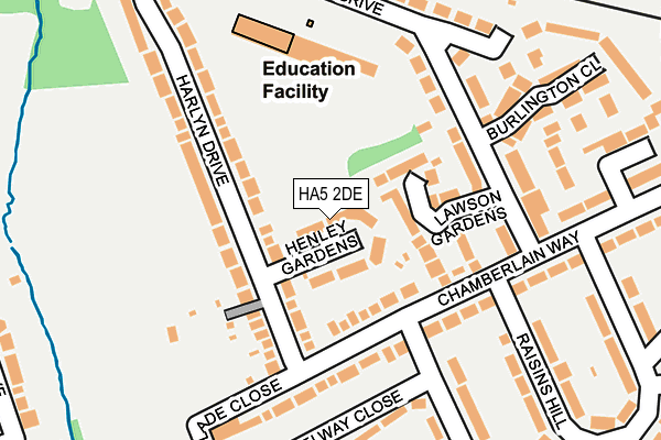 HA5 2DE map - OS OpenMap – Local (Ordnance Survey)