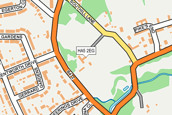 HA5 2EG map - OS OpenMap – Local (Ordnance Survey)
