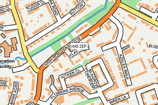 HA5 2EP map - OS OpenMap – Local (Ordnance Survey)