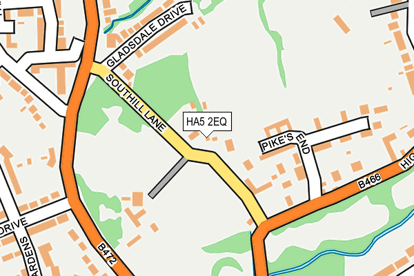 HA5 2EQ map - OS OpenMap – Local (Ordnance Survey)