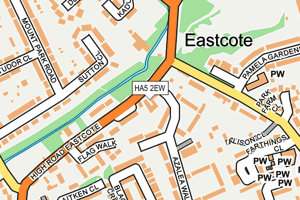 HA5 2EW map - OS OpenMap – Local (Ordnance Survey)