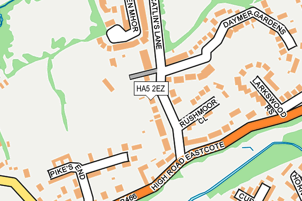 HA5 2EZ map - OS OpenMap – Local (Ordnance Survey)