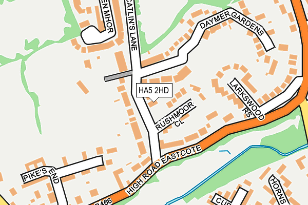 HA5 2HD map - OS OpenMap – Local (Ordnance Survey)