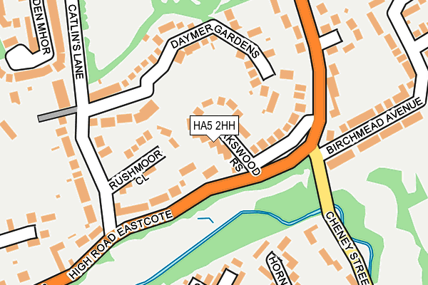 HA5 2HH map - OS OpenMap – Local (Ordnance Survey)