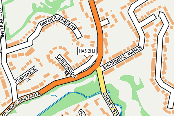 HA5 2HJ map - OS OpenMap – Local (Ordnance Survey)