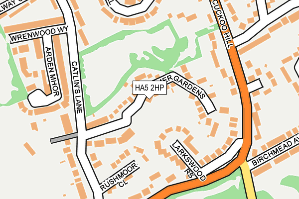 HA5 2HP map - OS OpenMap – Local (Ordnance Survey)