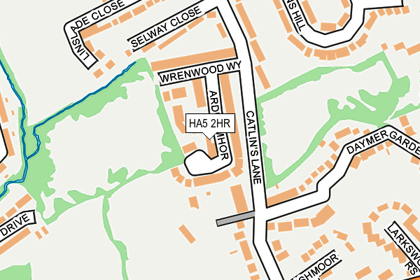 HA5 2HR map - OS OpenMap – Local (Ordnance Survey)