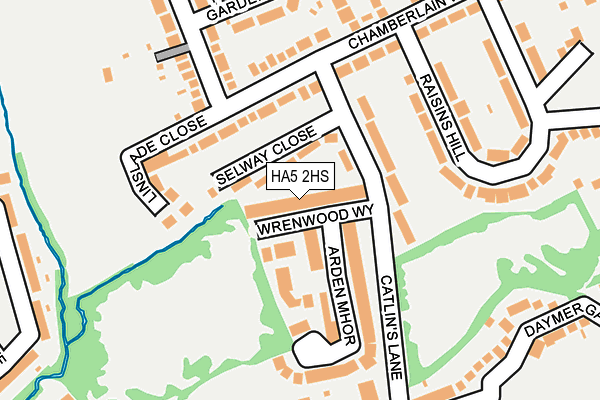 HA5 2HS map - OS OpenMap – Local (Ordnance Survey)