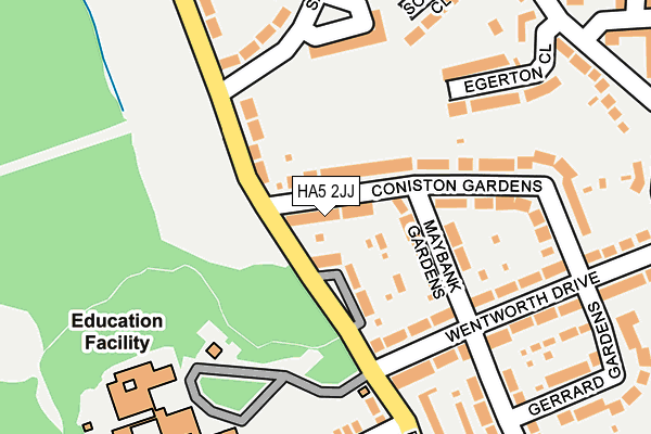 HA5 2JJ map - OS OpenMap – Local (Ordnance Survey)
