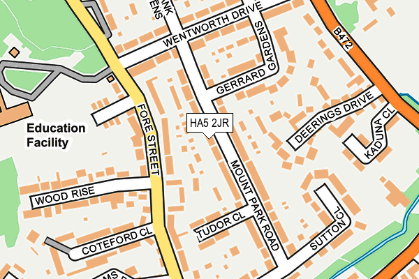 HA5 2JR map - OS OpenMap – Local (Ordnance Survey)