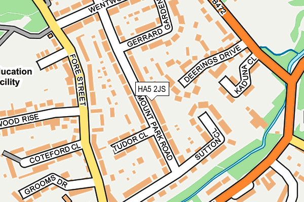 HA5 2JS map - OS OpenMap – Local (Ordnance Survey)