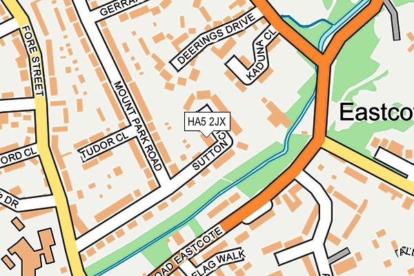 HA5 2JX map - OS OpenMap – Local (Ordnance Survey)