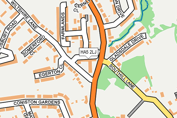 HA5 2LJ map - OS OpenMap – Local (Ordnance Survey)