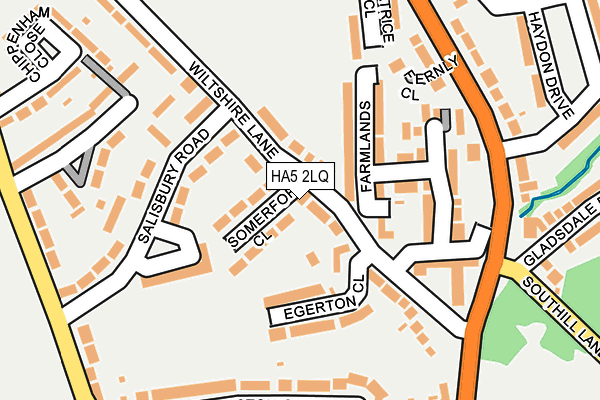 HA5 2LQ map - OS OpenMap – Local (Ordnance Survey)
