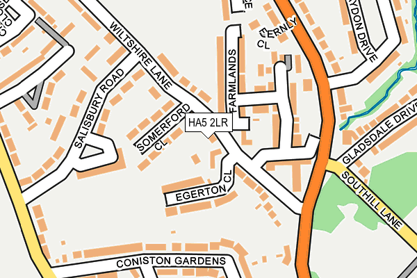 HA5 2LR map - OS OpenMap – Local (Ordnance Survey)