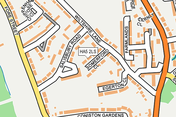HA5 2LS map - OS OpenMap – Local (Ordnance Survey)