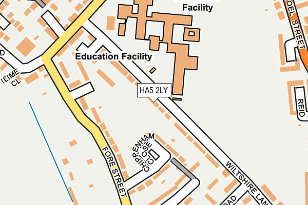 HA5 2LY map - OS OpenMap – Local (Ordnance Survey)