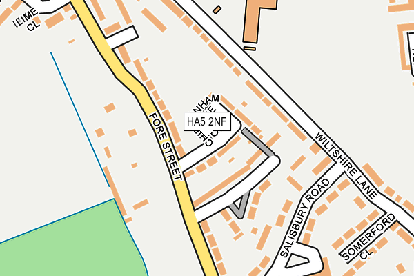 HA5 2NF map - OS OpenMap – Local (Ordnance Survey)