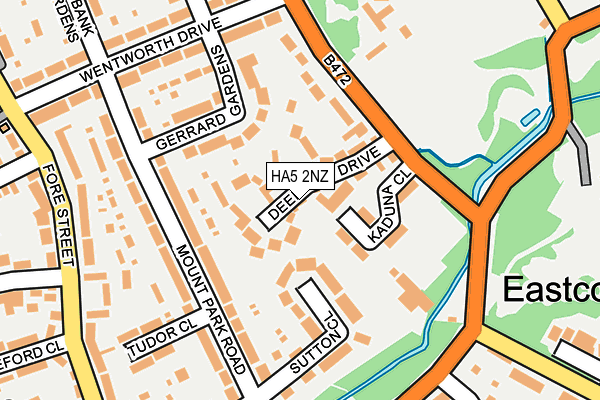 HA5 2NZ map - OS OpenMap – Local (Ordnance Survey)
