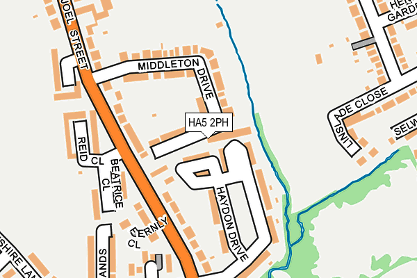 HA5 2PH map - OS OpenMap – Local (Ordnance Survey)
