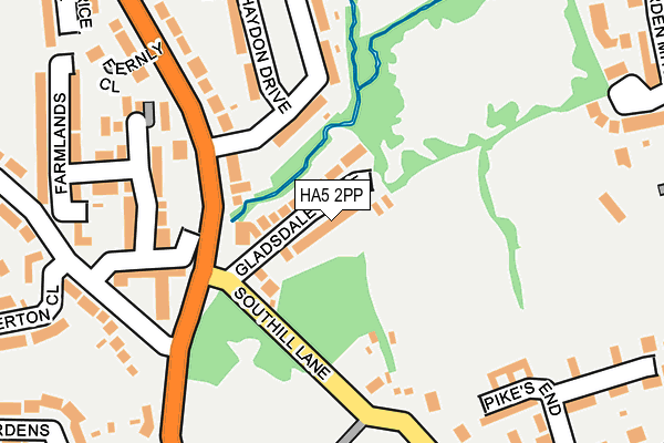 HA5 2PP map - OS OpenMap – Local (Ordnance Survey)