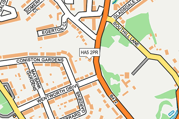 HA5 2PR map - OS OpenMap – Local (Ordnance Survey)