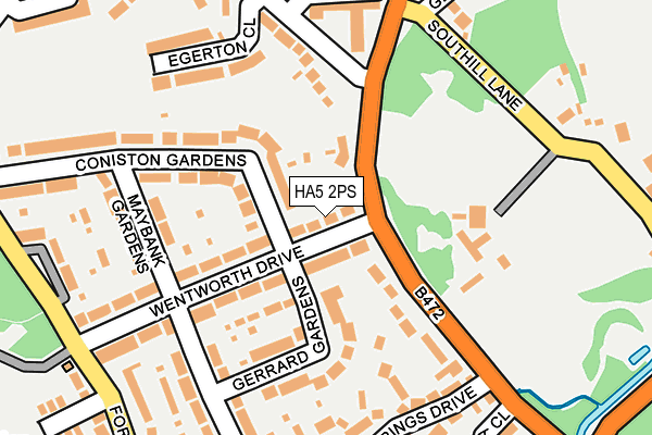 HA5 2PS map - OS OpenMap – Local (Ordnance Survey)