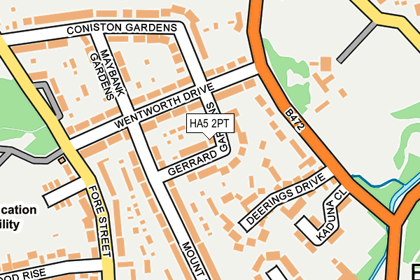 HA5 2PT map - OS OpenMap – Local (Ordnance Survey)