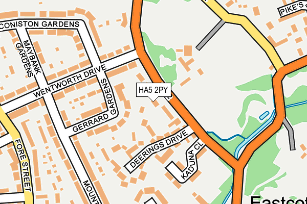 HA5 2PY map - OS OpenMap – Local (Ordnance Survey)