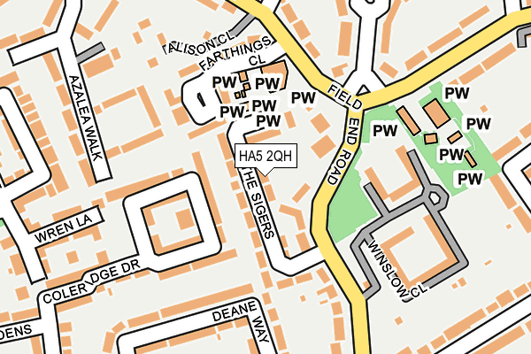 HA5 2QH map - OS OpenMap – Local (Ordnance Survey)