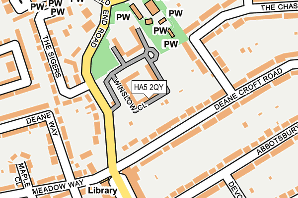 HA5 2QY map - OS OpenMap – Local (Ordnance Survey)