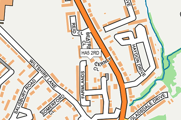 HA5 2RD map - OS OpenMap – Local (Ordnance Survey)