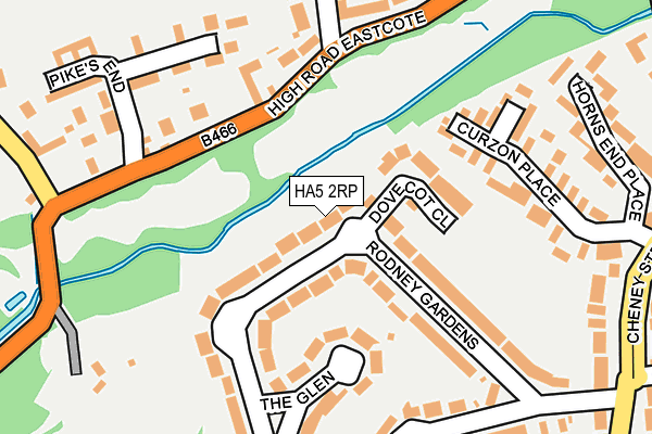 HA5 2RP map - OS OpenMap – Local (Ordnance Survey)