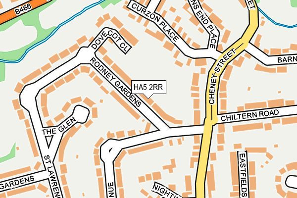 HA5 2RR map - OS OpenMap – Local (Ordnance Survey)