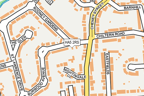 HA5 2RS map - OS OpenMap – Local (Ordnance Survey)