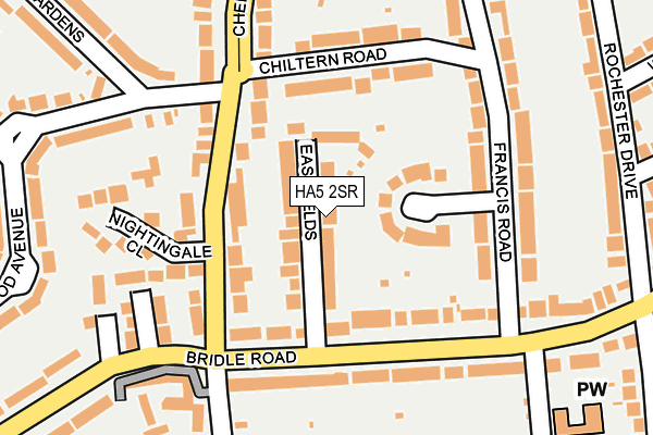 HA5 2SR map - OS OpenMap – Local (Ordnance Survey)