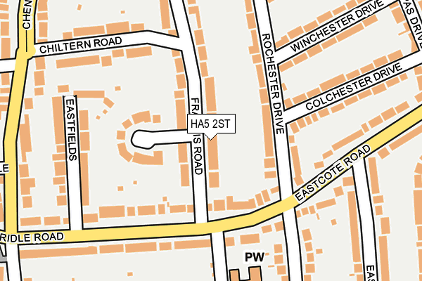 HA5 2ST map - OS OpenMap – Local (Ordnance Survey)