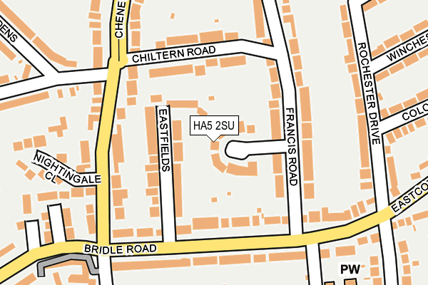 HA5 2SU map - OS OpenMap – Local (Ordnance Survey)