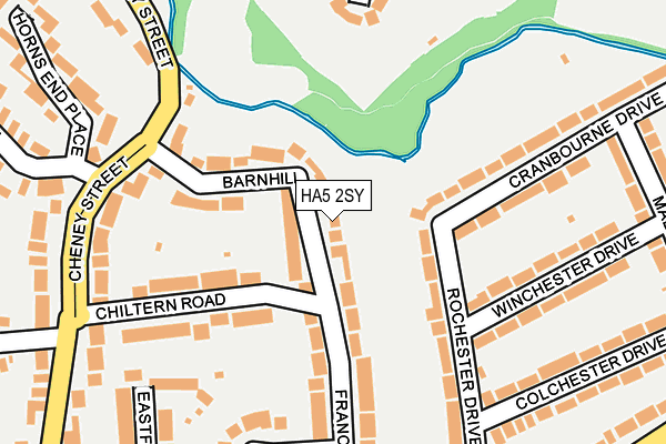 HA5 2SY map - OS OpenMap – Local (Ordnance Survey)