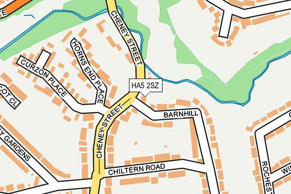 HA5 2SZ map - OS OpenMap – Local (Ordnance Survey)