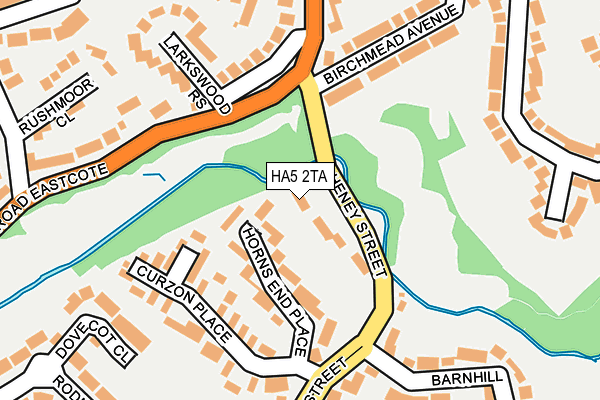 HA5 2TA map - OS OpenMap – Local (Ordnance Survey)