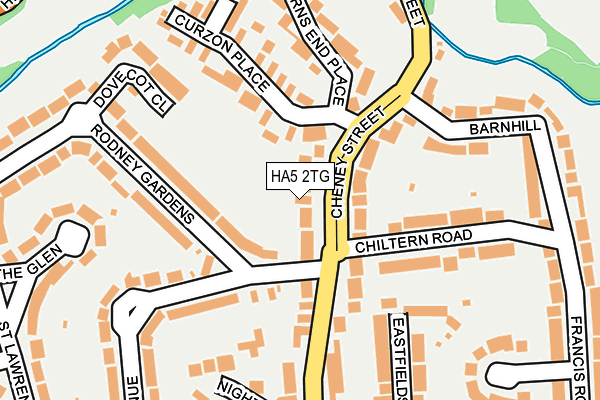 HA5 2TG map - OS OpenMap – Local (Ordnance Survey)