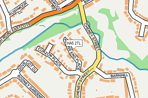 HA5 2TL map - OS OpenMap – Local (Ordnance Survey)