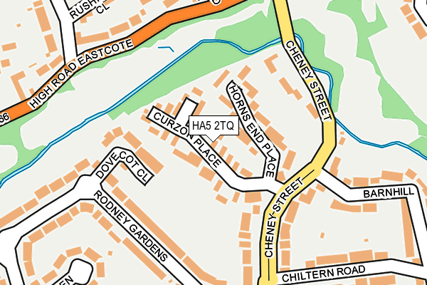 HA5 2TQ map - OS OpenMap – Local (Ordnance Survey)