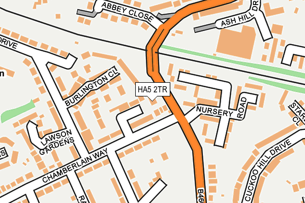HA5 2TR map - OS OpenMap – Local (Ordnance Survey)