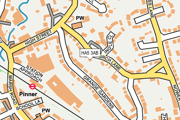HA5 3AB map - OS OpenMap – Local (Ordnance Survey)
