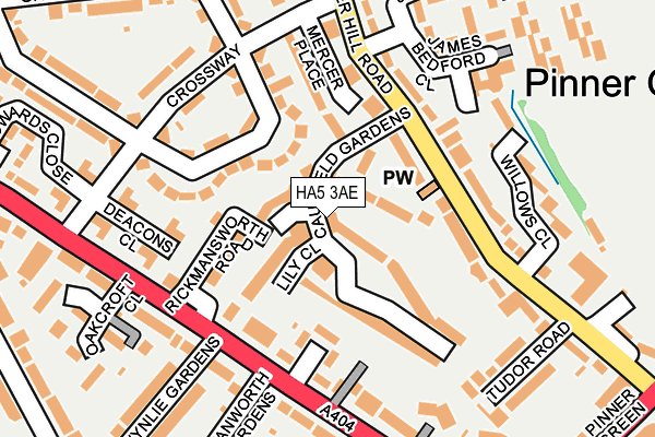 HA5 3AE map - OS OpenMap – Local (Ordnance Survey)